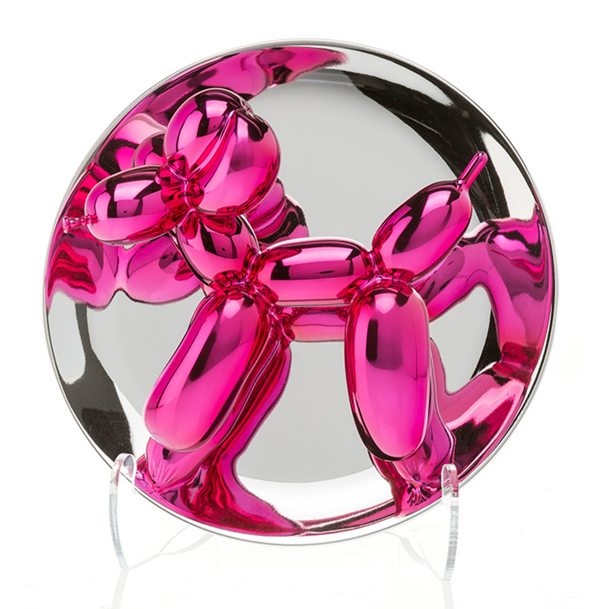 Jeff Koons Magenta Balloon Dog, 2015 Multiple Original Publisher's Box Never Displayed Handled On Display Stand Included with Purchase 