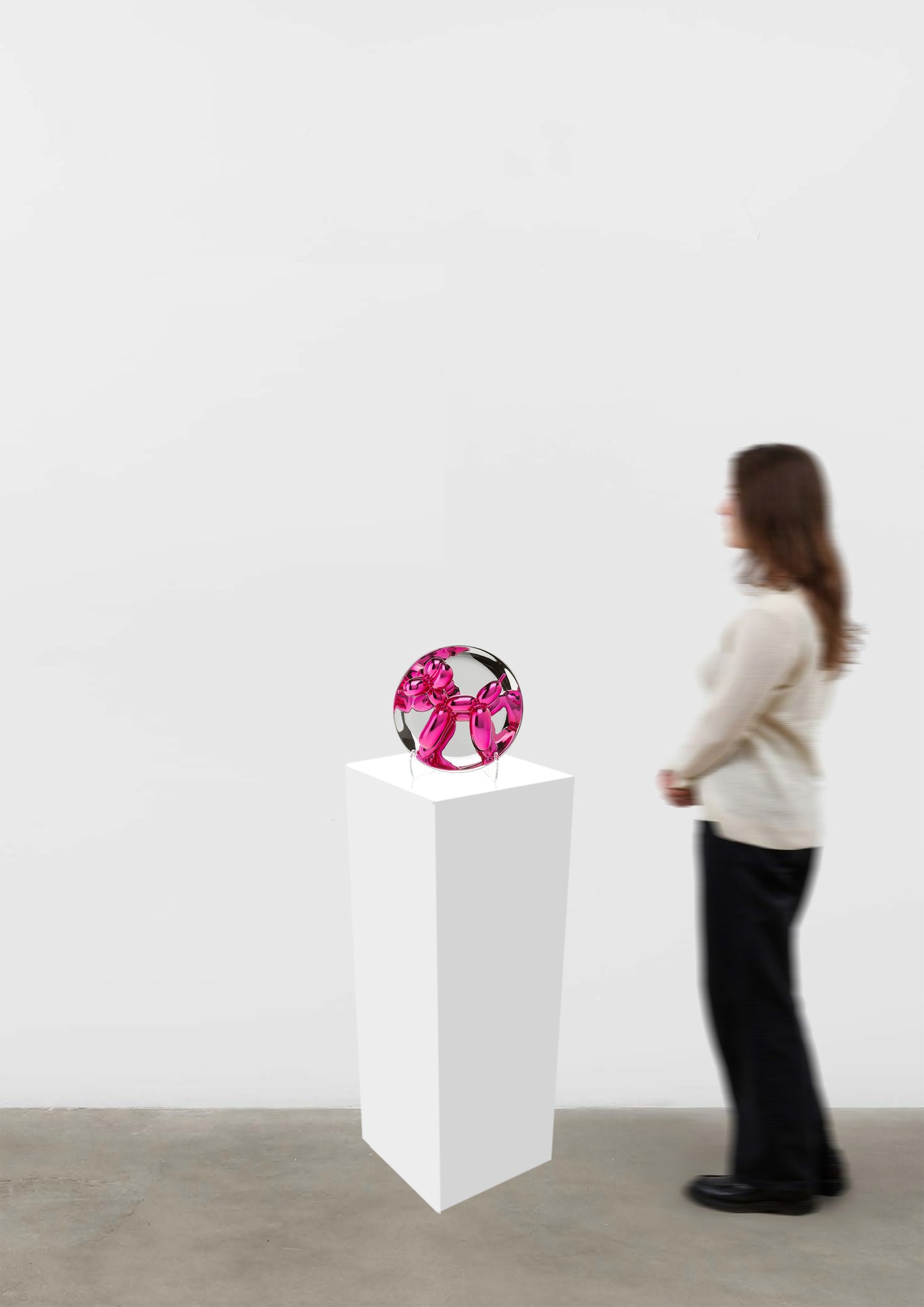 Jeff Koons Magenta Balloon Dog, 2015 Multiple Original Publisher's Box Never Displayed Handled For Scale