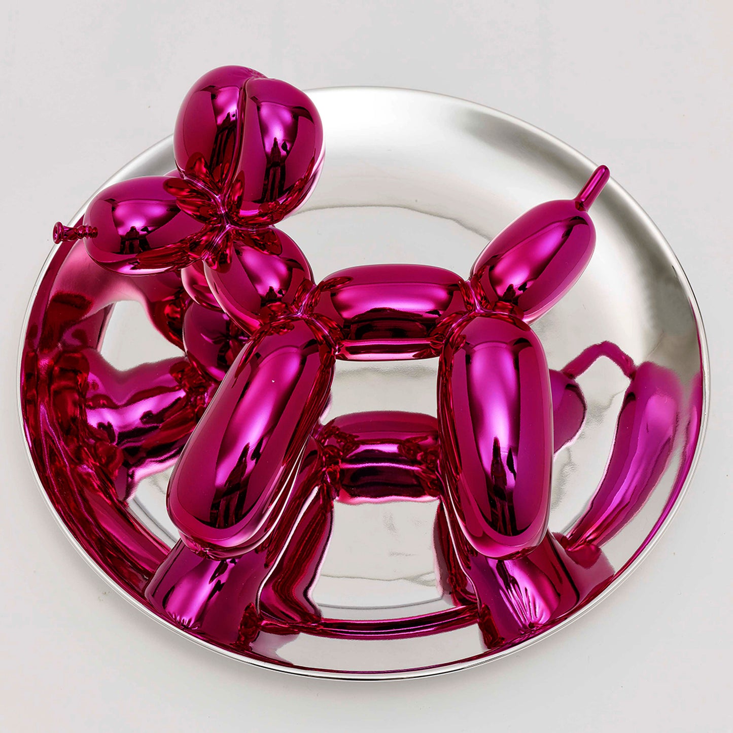 Jeff Koons Magenta Balloon Dog, 2015 Multiple Original Publisher's Box Never Displayed Handled Detail of Actual Balloon Dog for Sale, Pristine Condition without Blemishes 