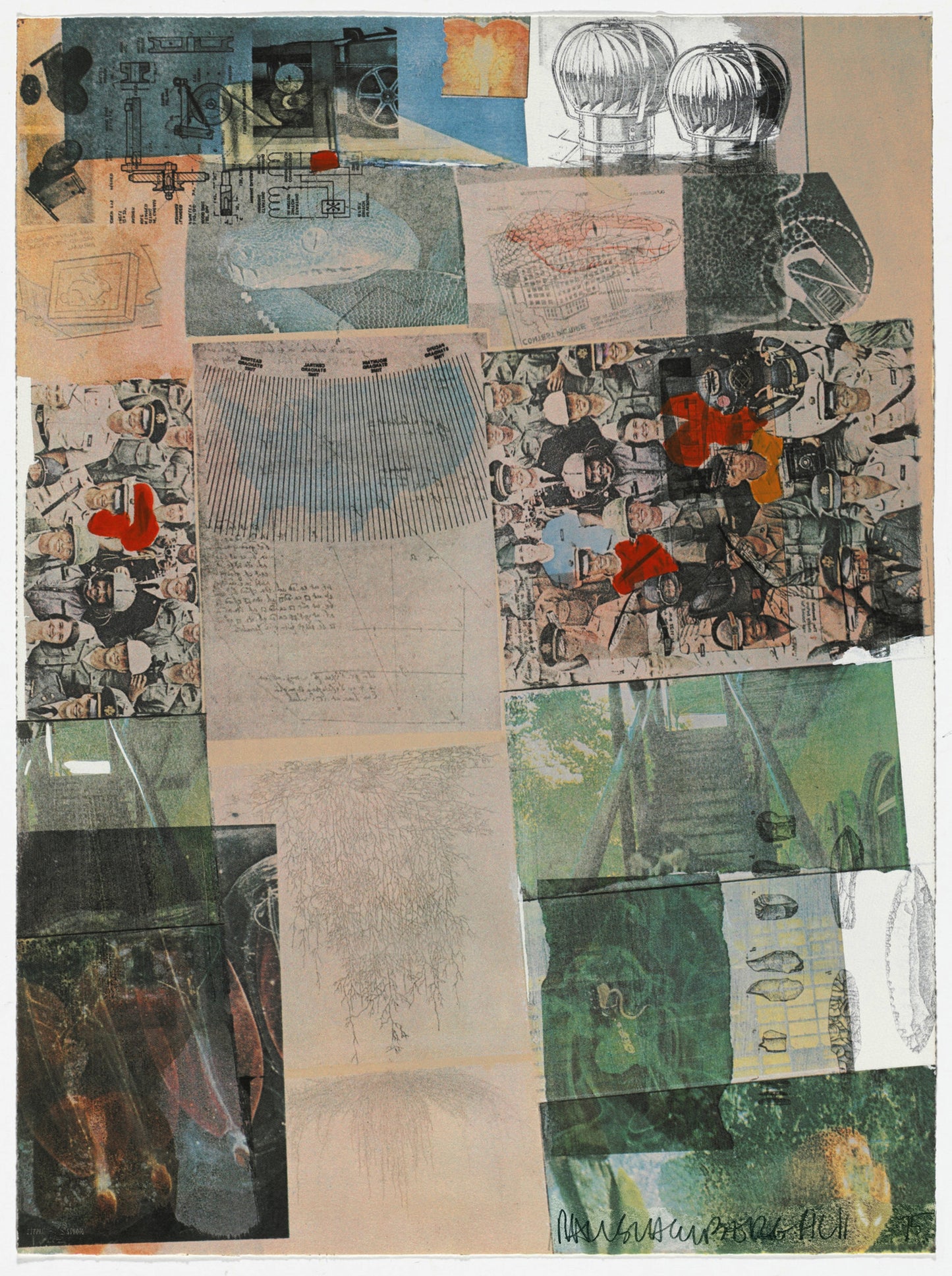 Robert Rauschenberg Deposit 1975 Signed Original Color Screenprint