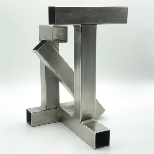 Tony Rosenthal T-Square, 1975 Unique Signed Welded Stainless Steel Maquette
