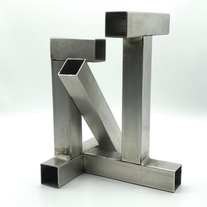 Tony Rosenthal T-Square, 1975 Unique Signed Welded Stainless Steel Maquette Another View
