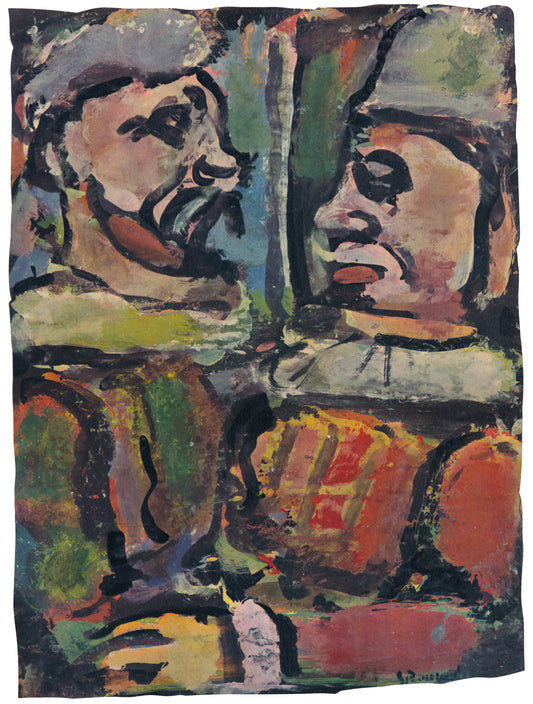 George Rouault Les Deux Letus Divertissement 1943 Offset Color Lithograph