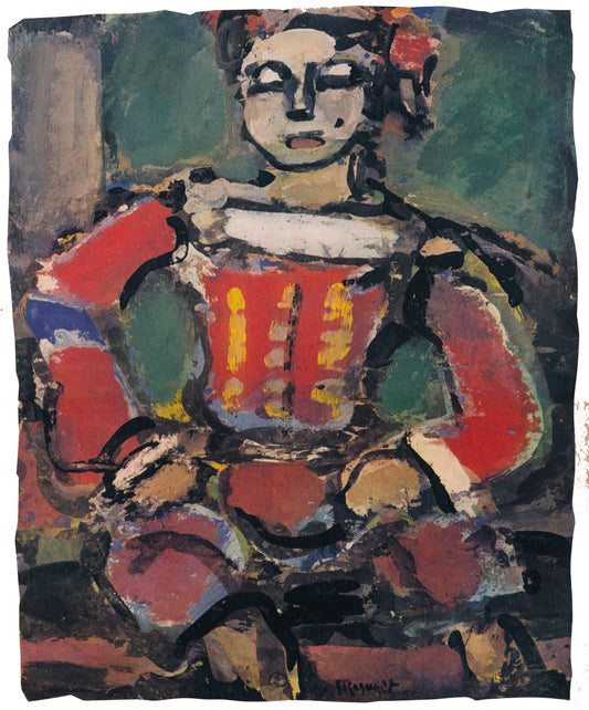 George Rouault Petit Page Rouge Etor Divertissement 1943 Offset Color Lithograph