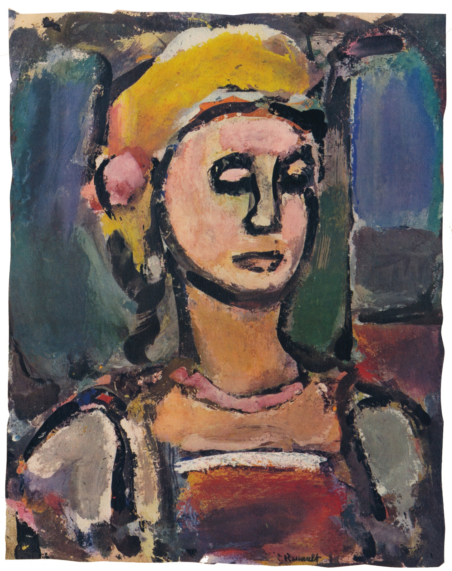 George Rouault Margot from Divertissement 1943 Offset Color Lithograph