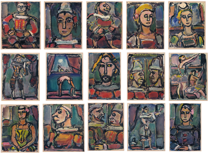 George Rouault Divertissement 1943 Portfolio 15 Offset Color Lithographs Unframed