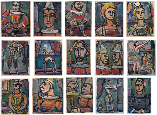 George Rouault Divertissement 1943 Portfolio 15 Offset Color Lithographs Unframed