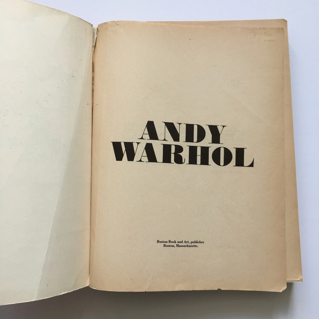 Andy Warhol The Stockholm Catalogue, 1968 1st Edition cover page